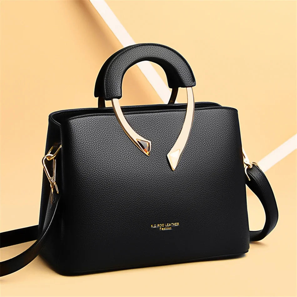 GENUINE High Quality Pu Leather Casual Tote Luxury Handbags Women Bags Designer Shoulder Crossbody Bags for Women 2025