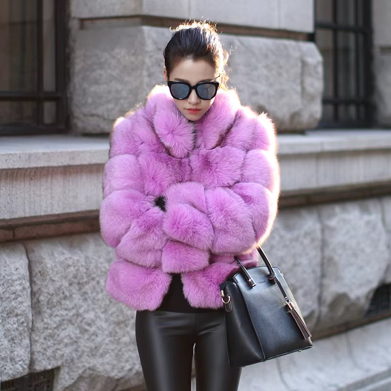 Manteau d’hiver épais pour femme – Fourrure synthétique de luxe