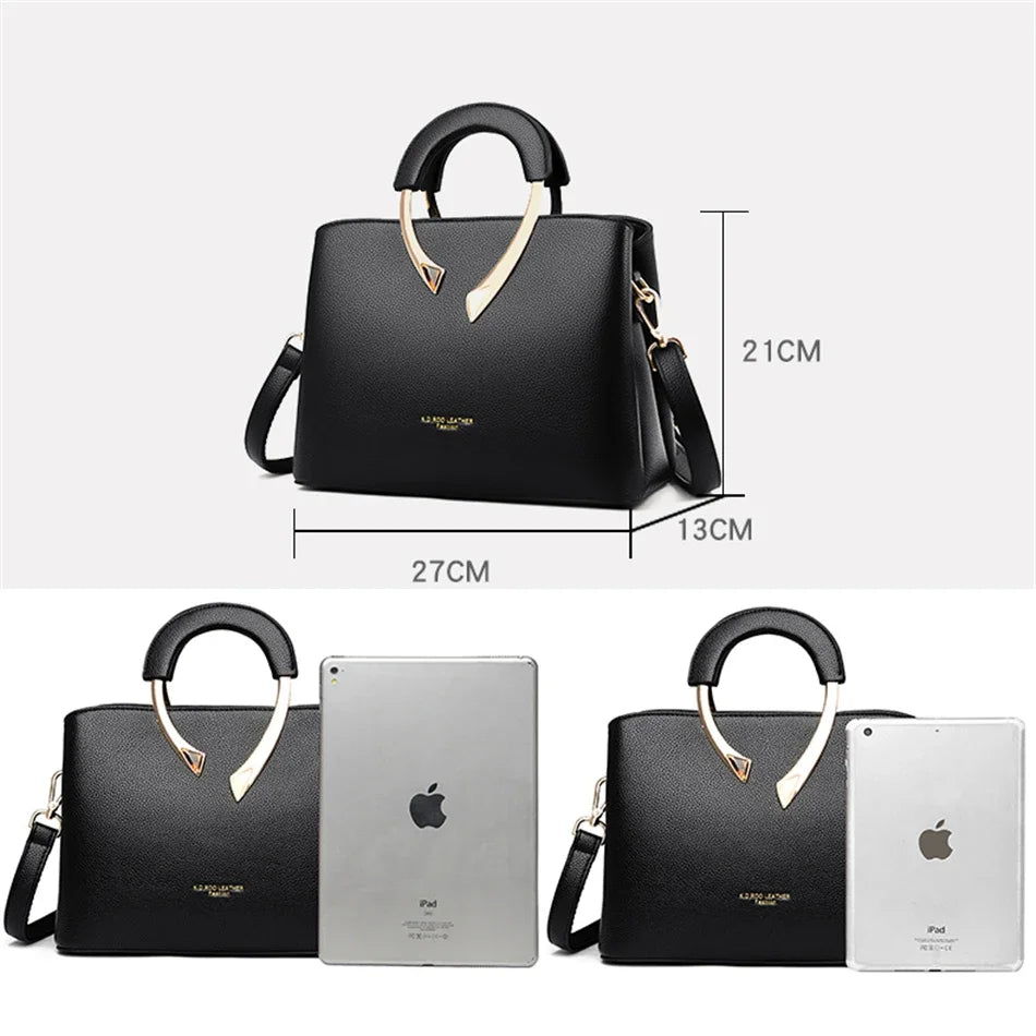 GENUINE High Quality Pu Leather Casual Tote Luxury Handbags Women Bags Designer Shoulder Crossbody Bags for Women 2025